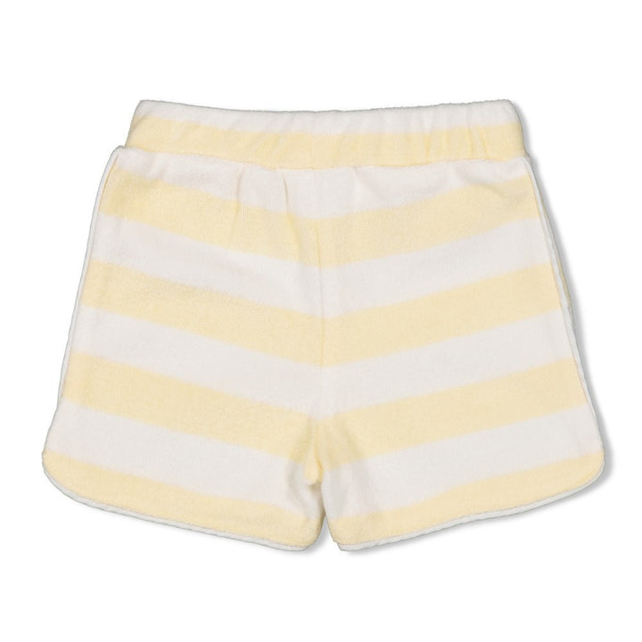 Kurzer gestreifter Frottee Gelb - Sunshine