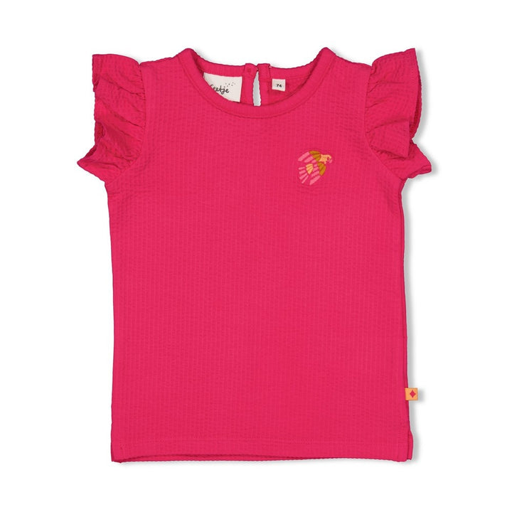 T-Shirt Rüschen Fuchsia - Samba Shake