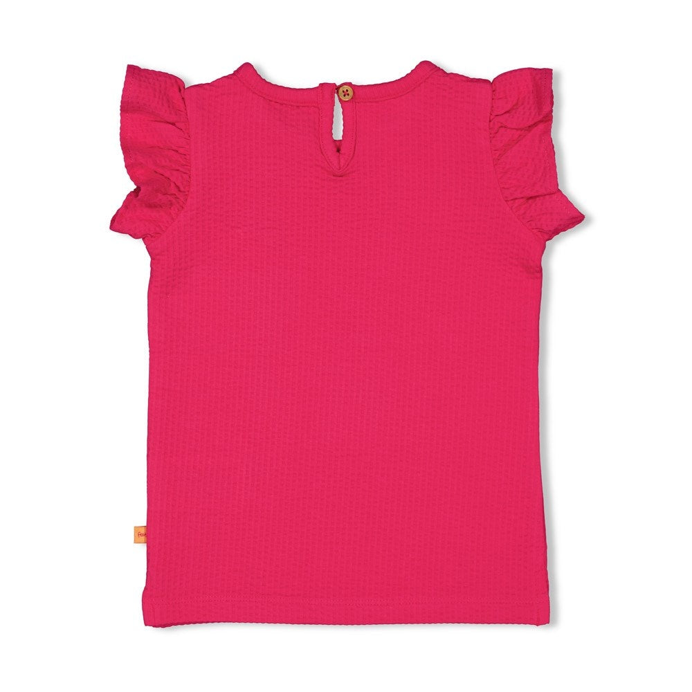 T-Shirt Rüschen Fuchsia - Samba Shake