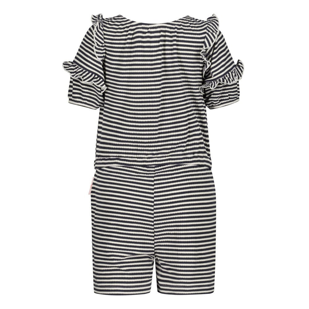 Jumpsuit kort streep Marine - Ciao Bella