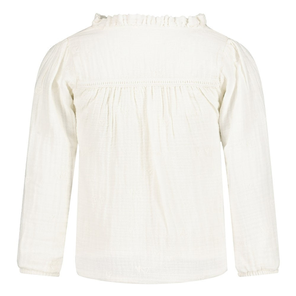 Blouse mousseline met borduursels Offwhite - Ciao Bella