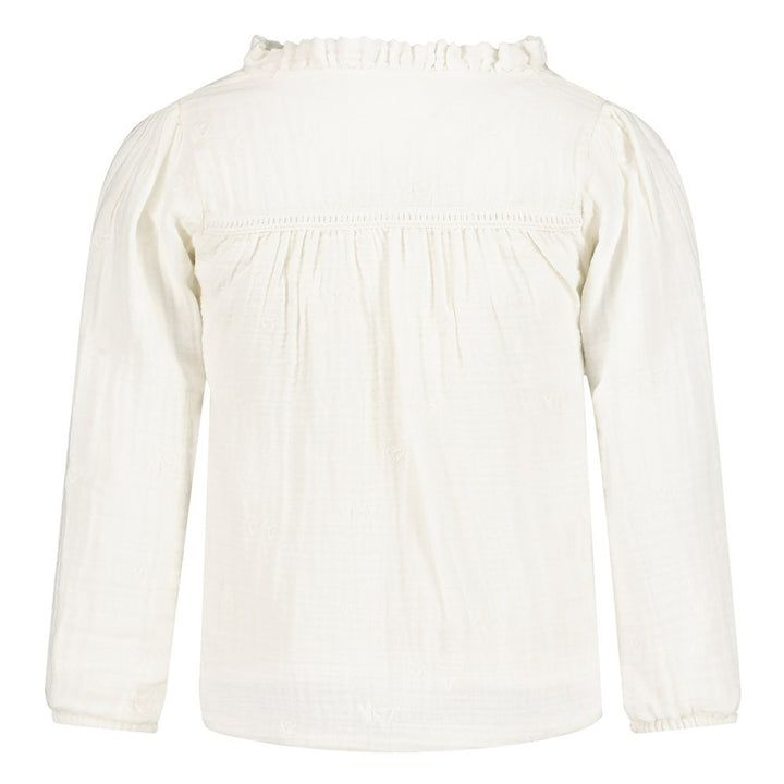 Blouse mousseline met borduursels Offwhite - Ciao Bella