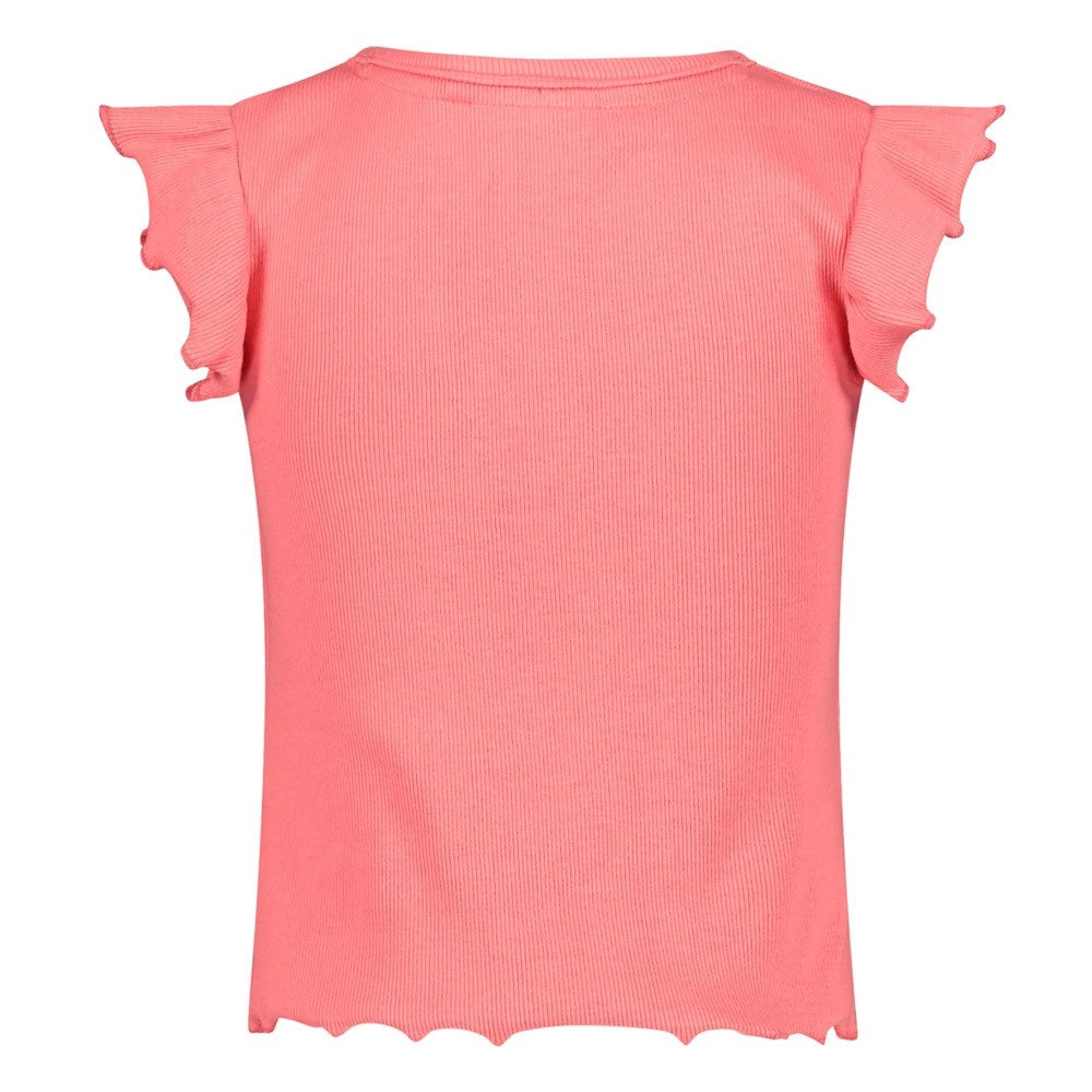 T - shirt rib Koraal - Picknick Perfect
