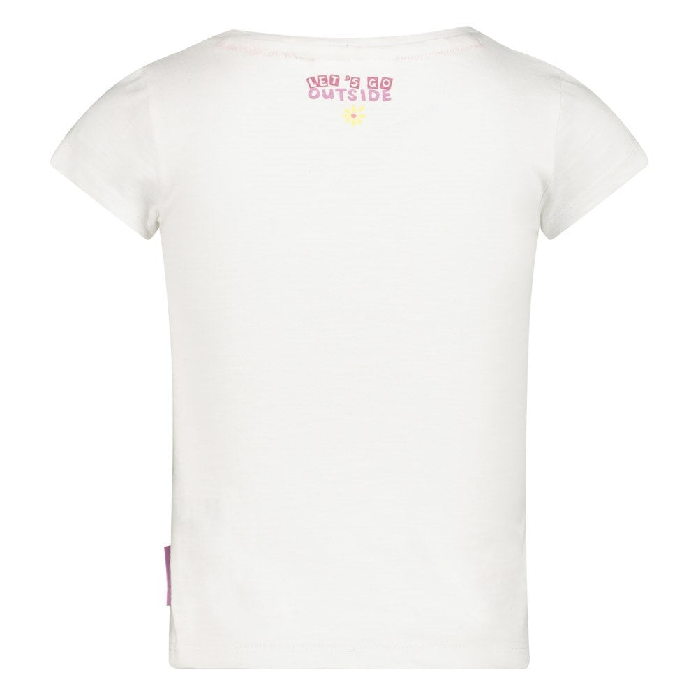 T - shirt flower heart Wit - Picknick Perfect