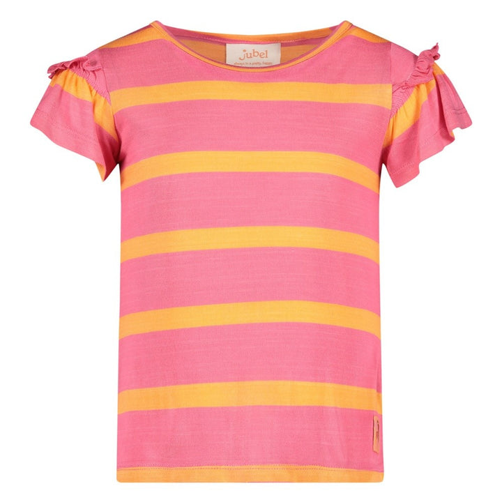 T-Shirt Streifen Rosa - Samba Shake