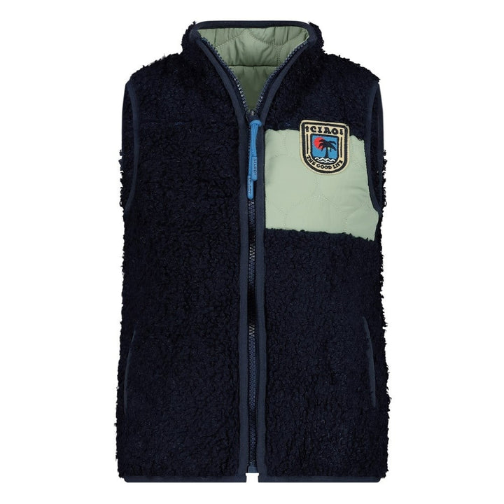 Omkeerbare bodywarmer teddy Marine - The Good Life