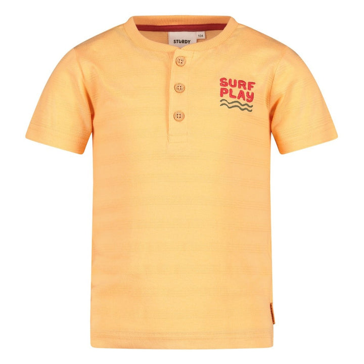 T - shirt met knopen Perzik - Happy Rio