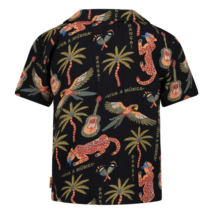 Overhemd k/m Antraciet - Happy Rio