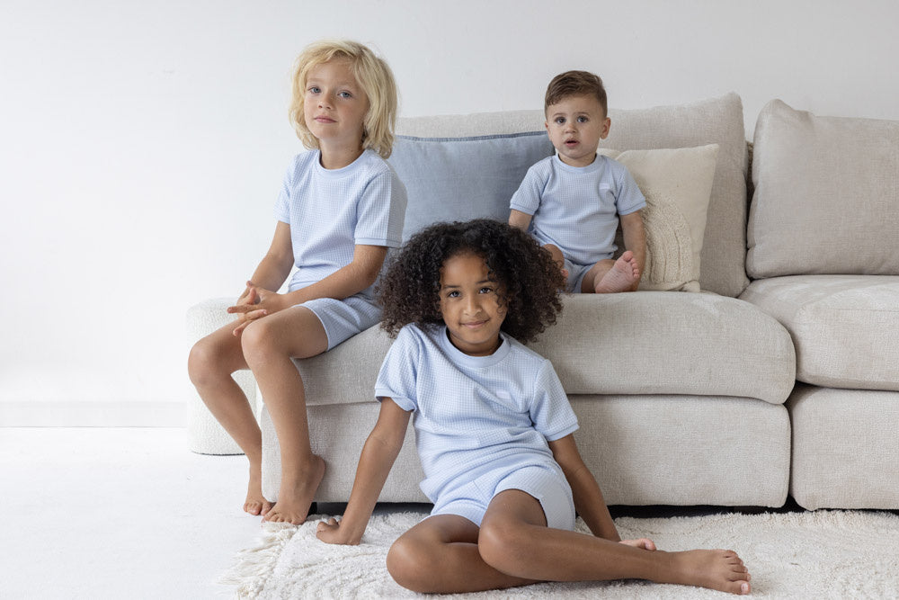 Waffelpyjama Babyblue Shortama Waffel - Sommer Spezial