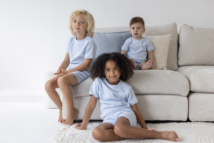 Waffelpyjama Babyblue Shortama Waffel - Sommer Spezial