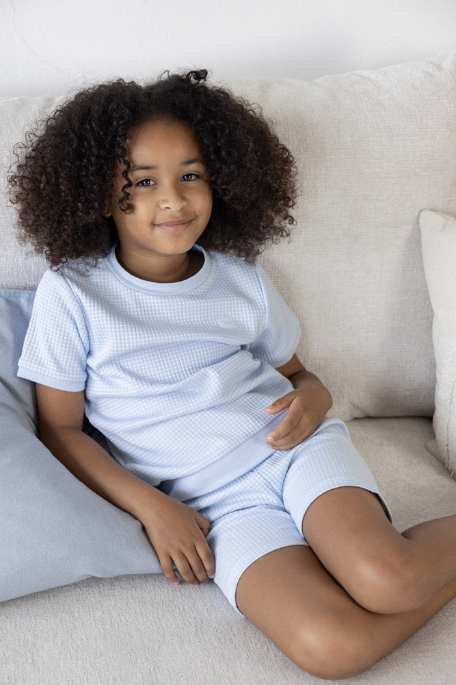 Waffelpyjama Babyblue Shortama Waffel - Sommer Spezial