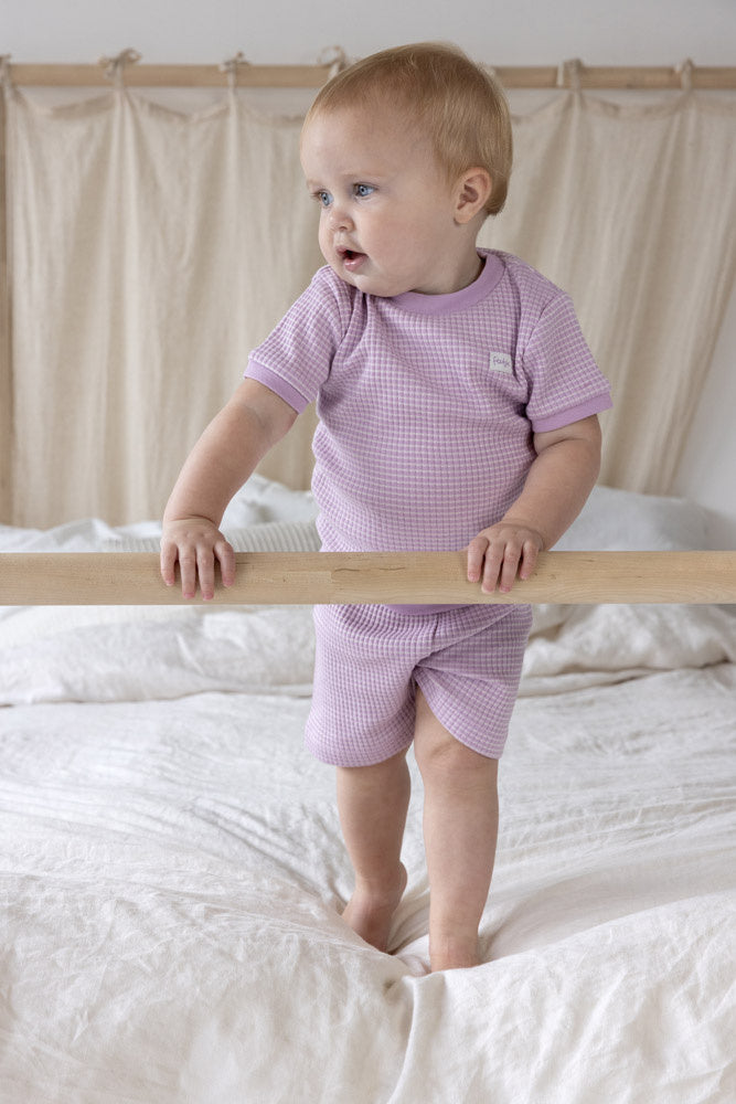 Wafelpyjama Lila Shortama wafel - Summer Special