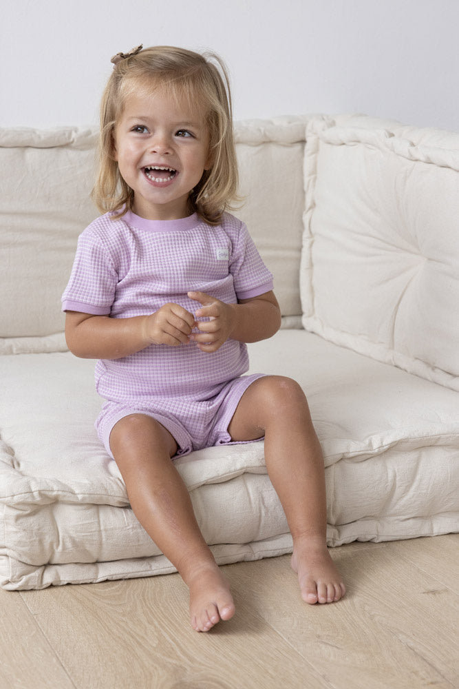Wafelpyjama Lila Shortama wafel - Summer Special
