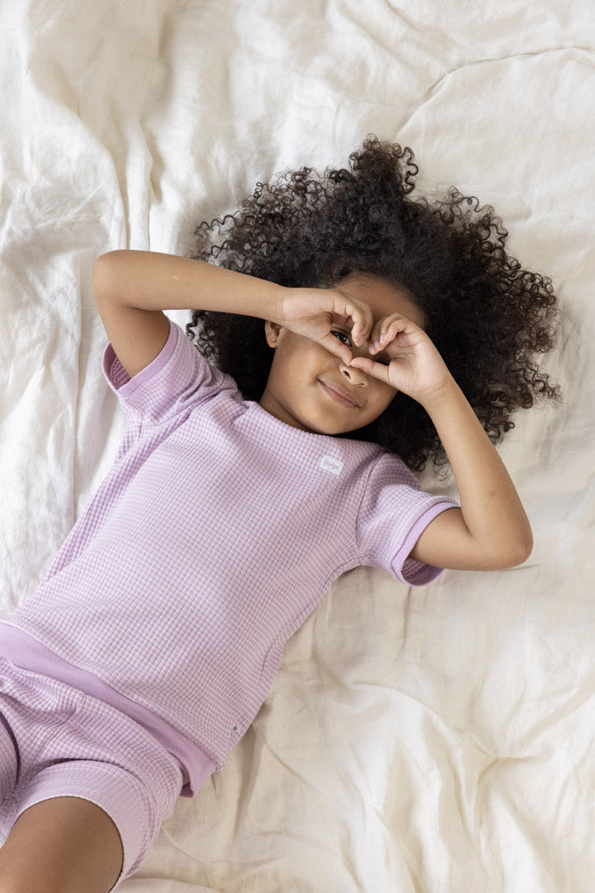 Wafelpyjama Lila Shortama wafel - Summer Special