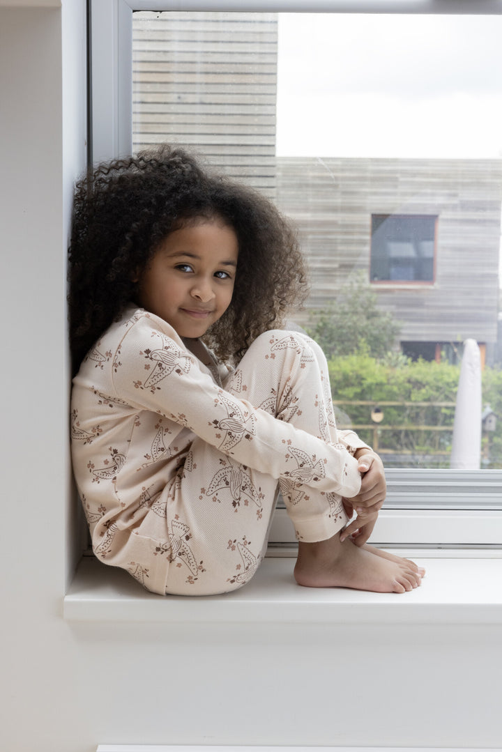 Pyjama Betsy Bird Rosa - Premium Schlafanzug von