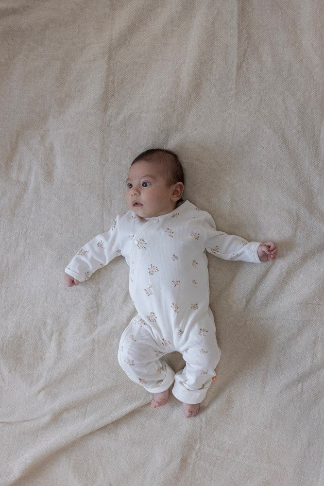 Pak omslagvoet Flowers Offwhite