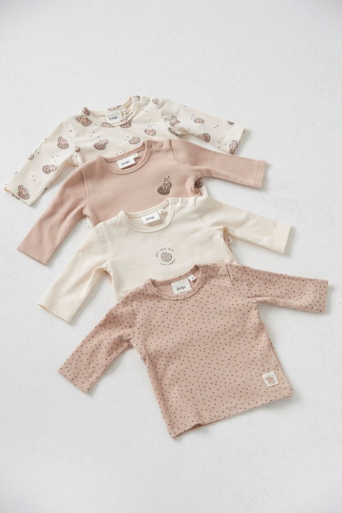 Longsleeve rib Zand - Cute Cookie