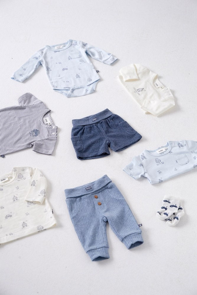 Romper rib Blauw - Farm Life