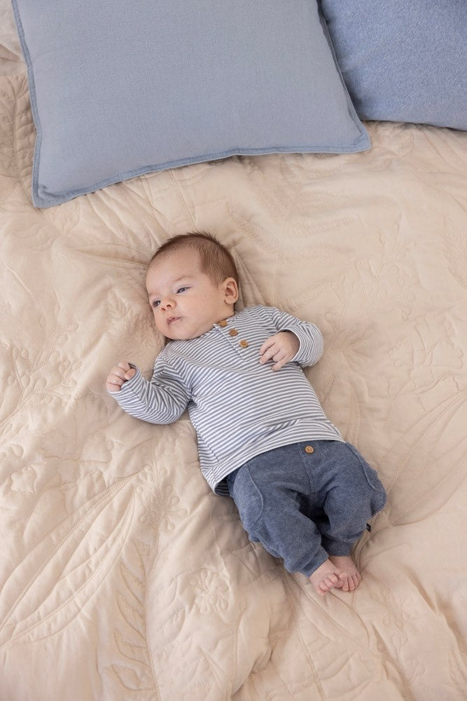 Langarmshirt gestreift Indigo - Farm Life