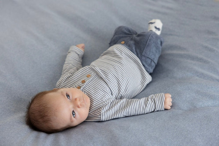 Langarmshirt gestreift Indigo - Farm Life