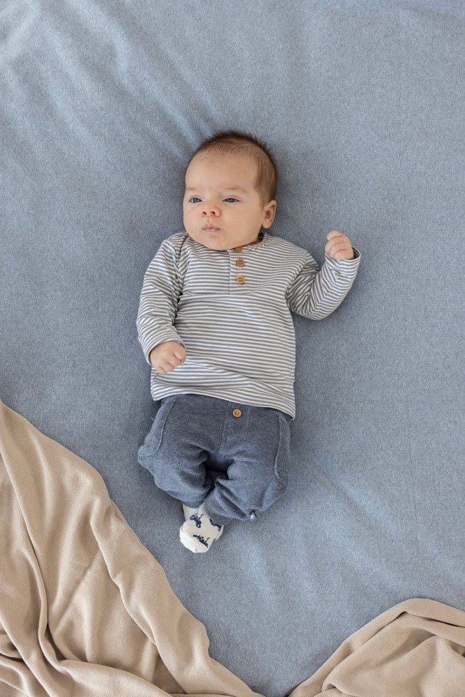 Hose Indigo melange - Farm Life