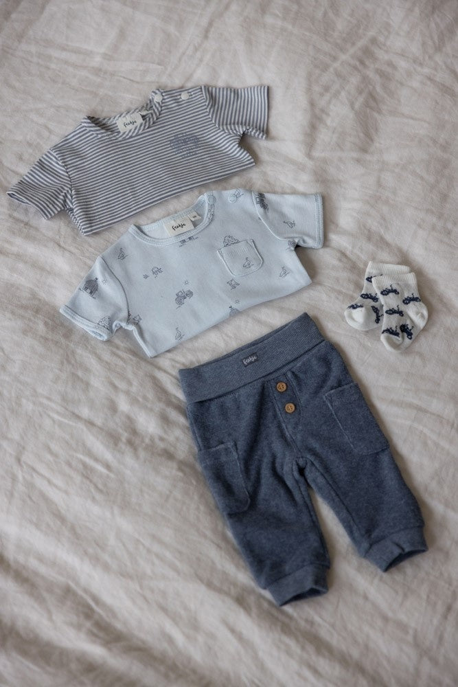 T - shirt streep Indigo - Farm Life