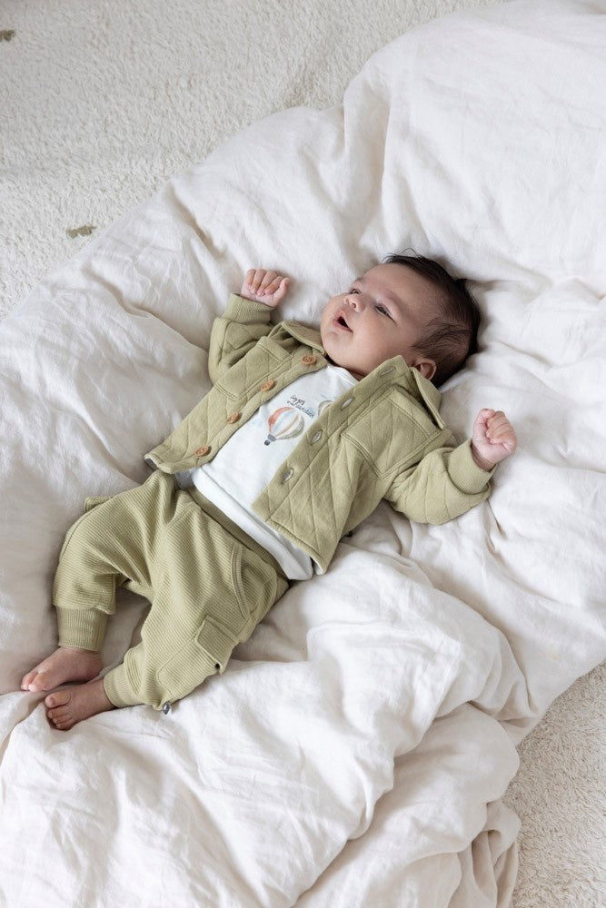 Broek rib Olijf - Mini Adventurer