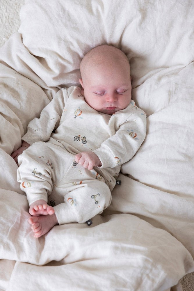 Broek Offwhite melange - Mini Adventurer