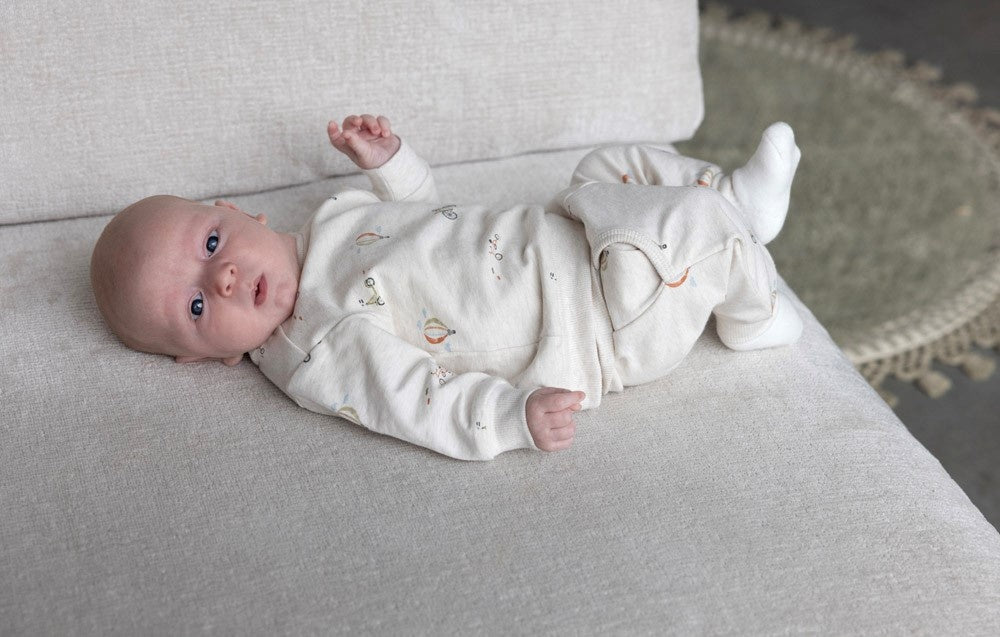 Broek Offwhite melange - Mini Adventurer