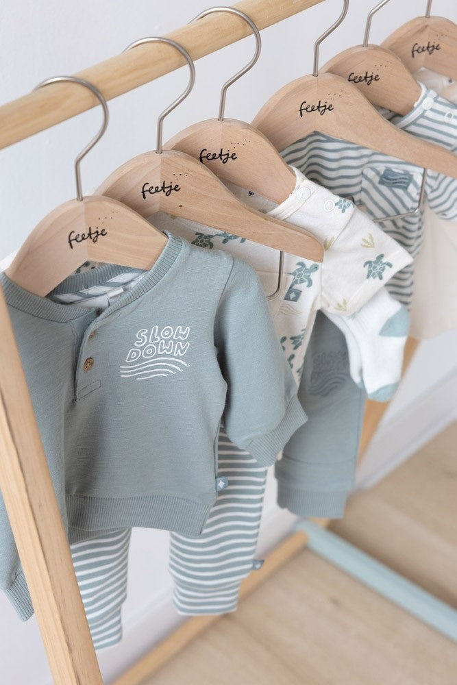 Broek streep Zeegroen - Turtelly Cool