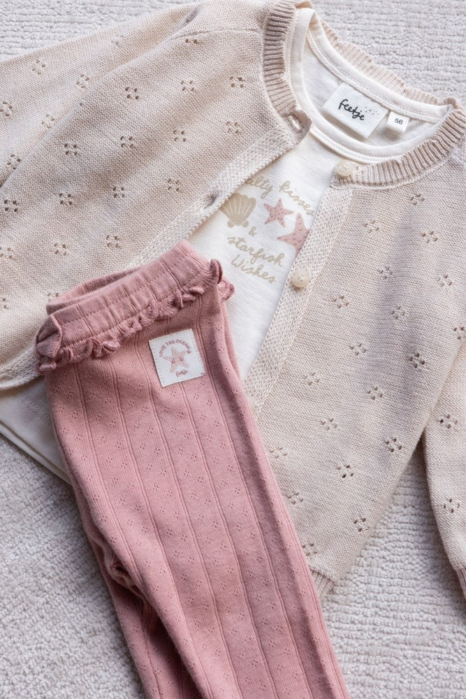 Vestje gebreid Zand - Starfish Wishes