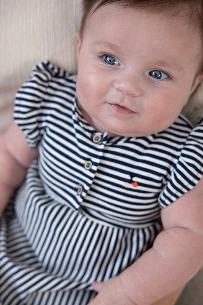 Jurk streep Marine - Mon Cheri