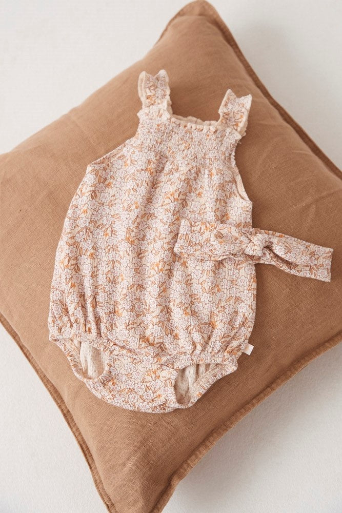 Romper Creme - Flower Field