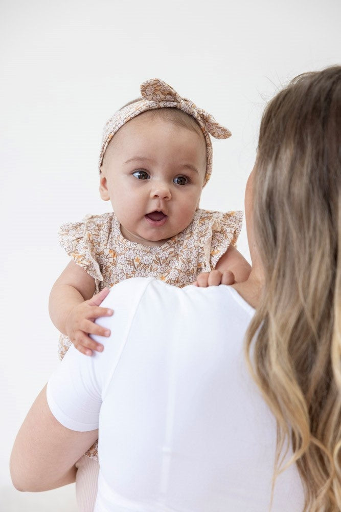 Jurk ruches Creme - Flower Field