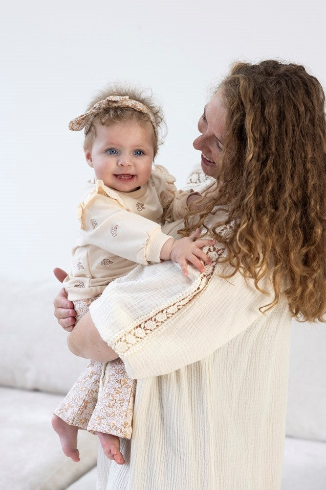 Pullover Creme - Blumenfeld