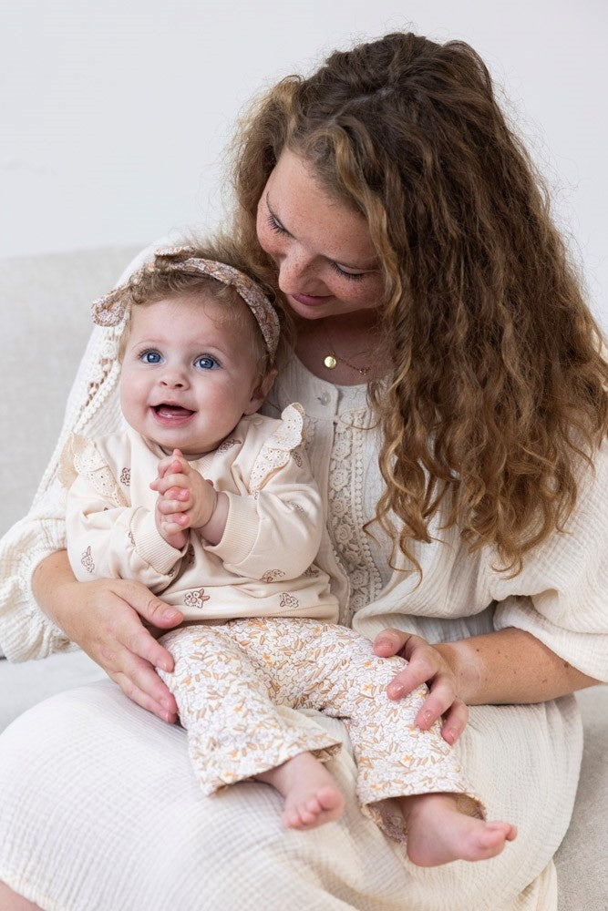 Pullover Creme - Blumenfeld