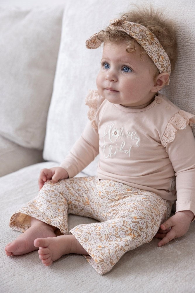 Langarmshirt Rosa - Blumenfeld