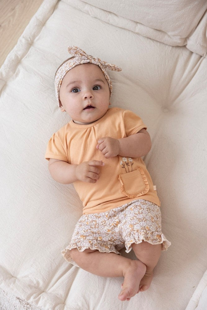 T - shirt Abrikoos - Flower Field