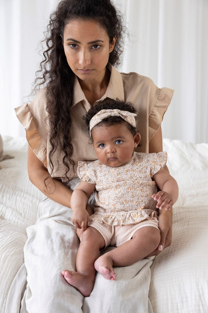 Short pointelle Roze - Flower Field