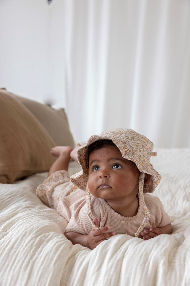 T - shirt pointelle Roze - Flower Field