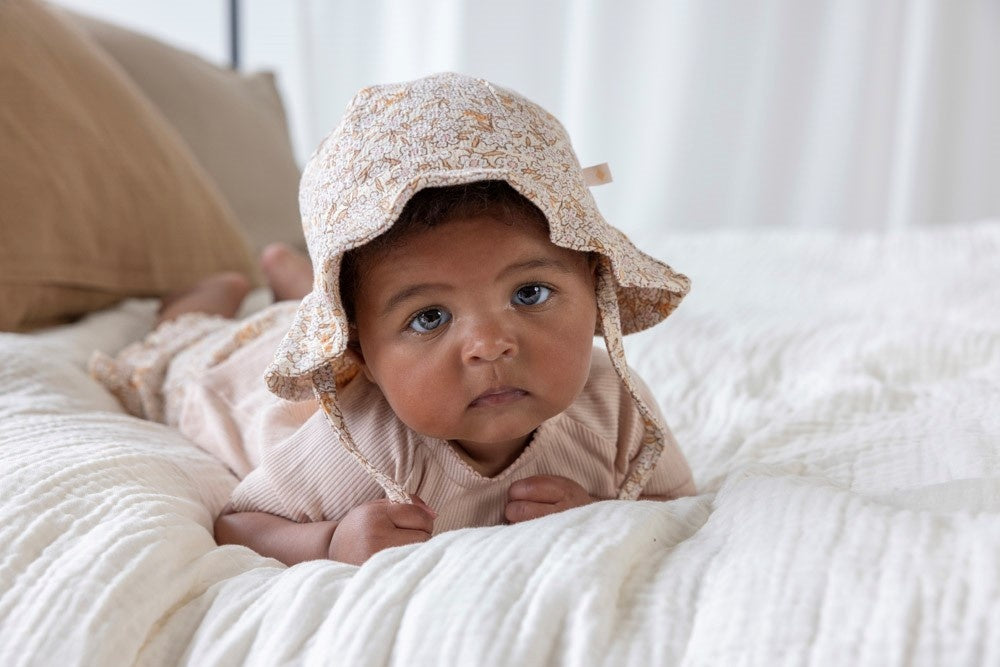 T - shirt pointelle Roze - Flower Field