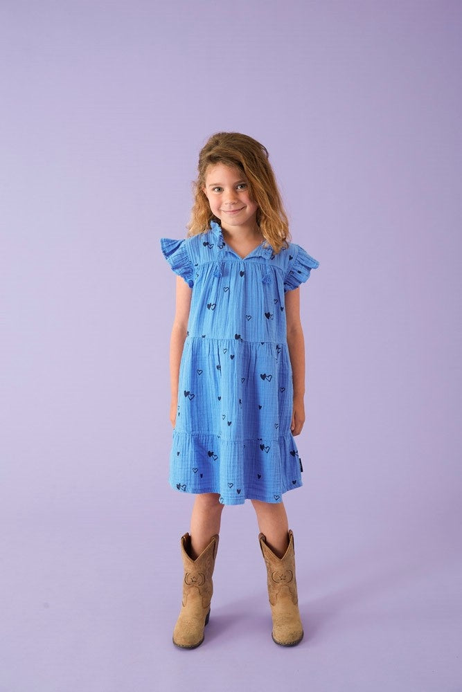 Jurk mousseline Blauw - Ciao Bella