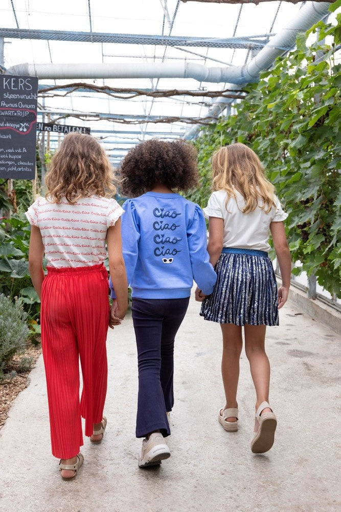 Flared broek rib Marine - Ciao Bella