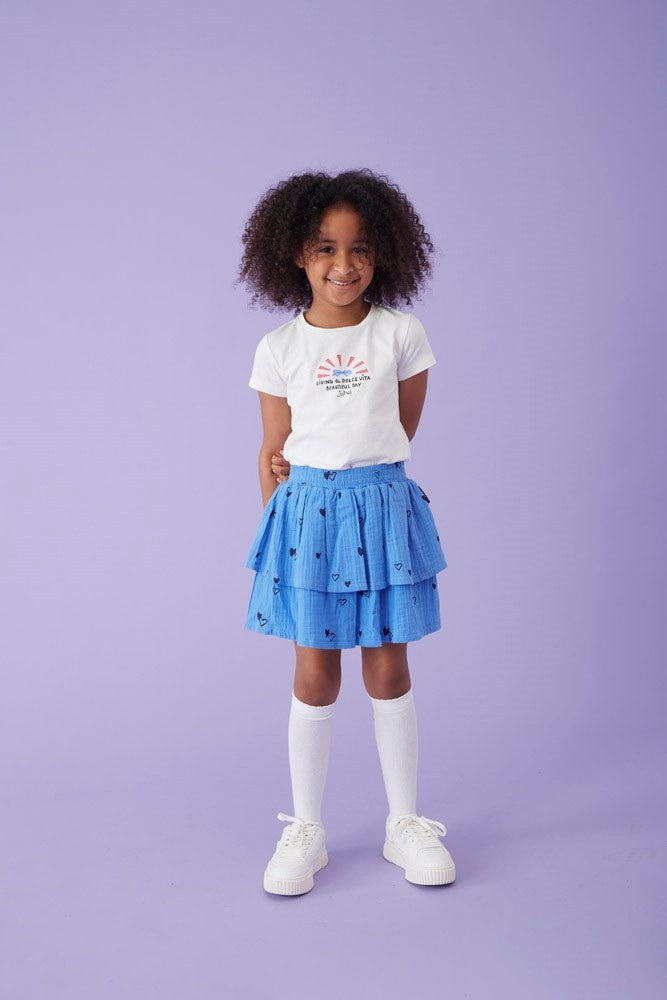 Rok mousseline Blauw - Ciao Bella