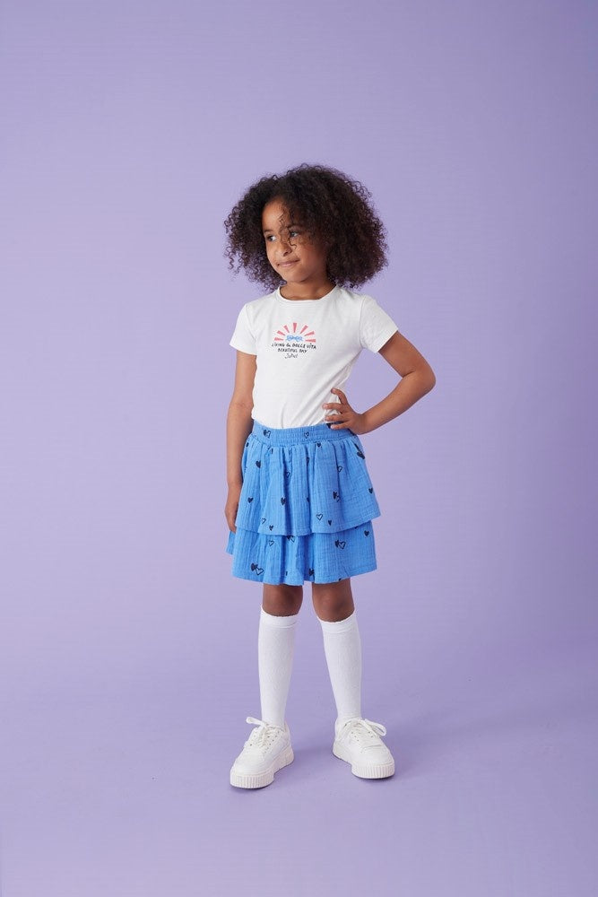 Rok mousseline Blauw - Ciao Bella