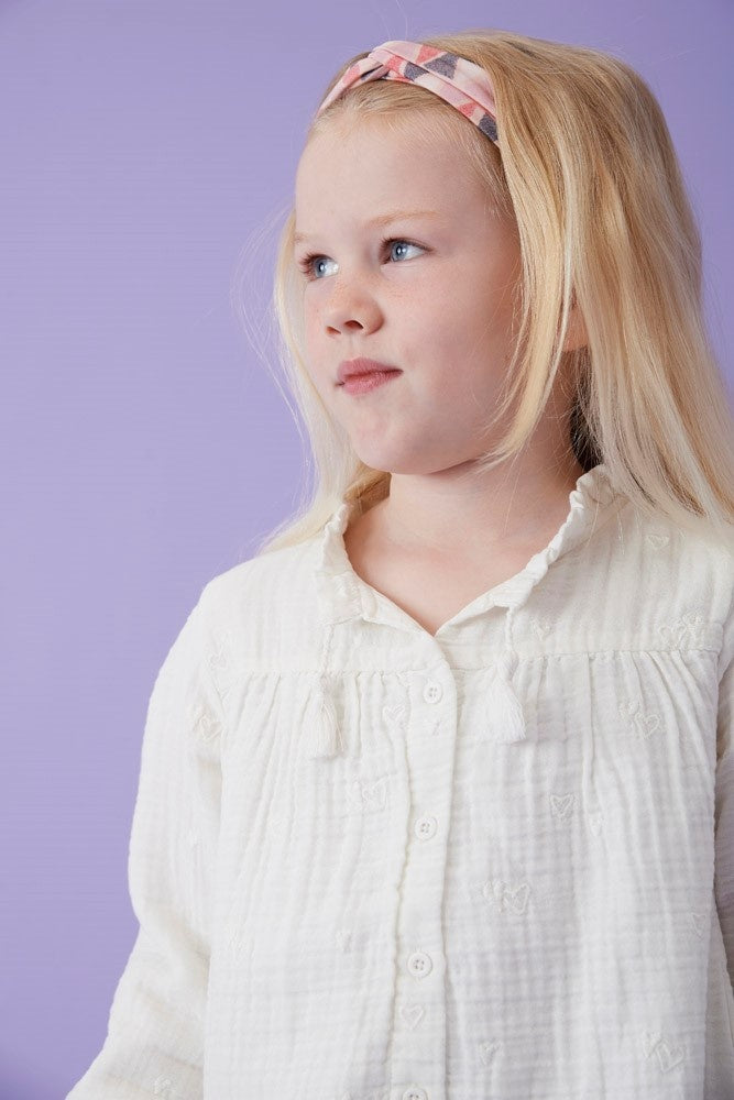 Blouse mousseline met borduursels Offwhite - Ciao Bella