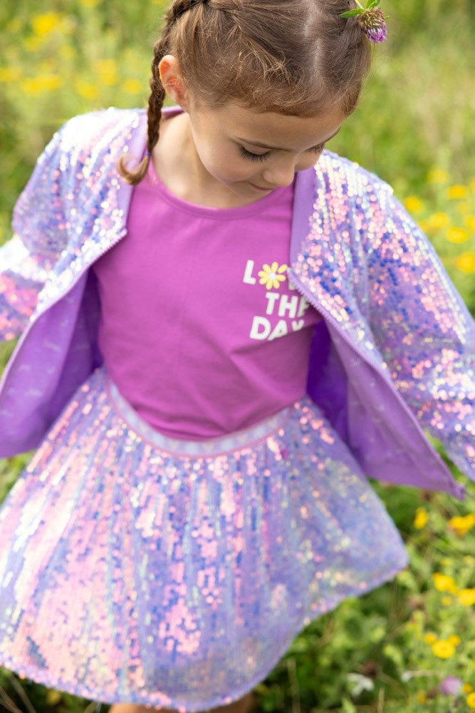 Pailetten bomberjack Lila - Picknick Perfect