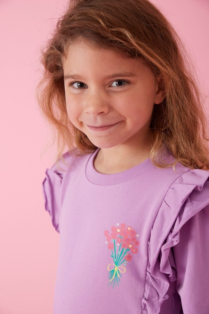 Sweater ruches Lila - Picknick Perfect