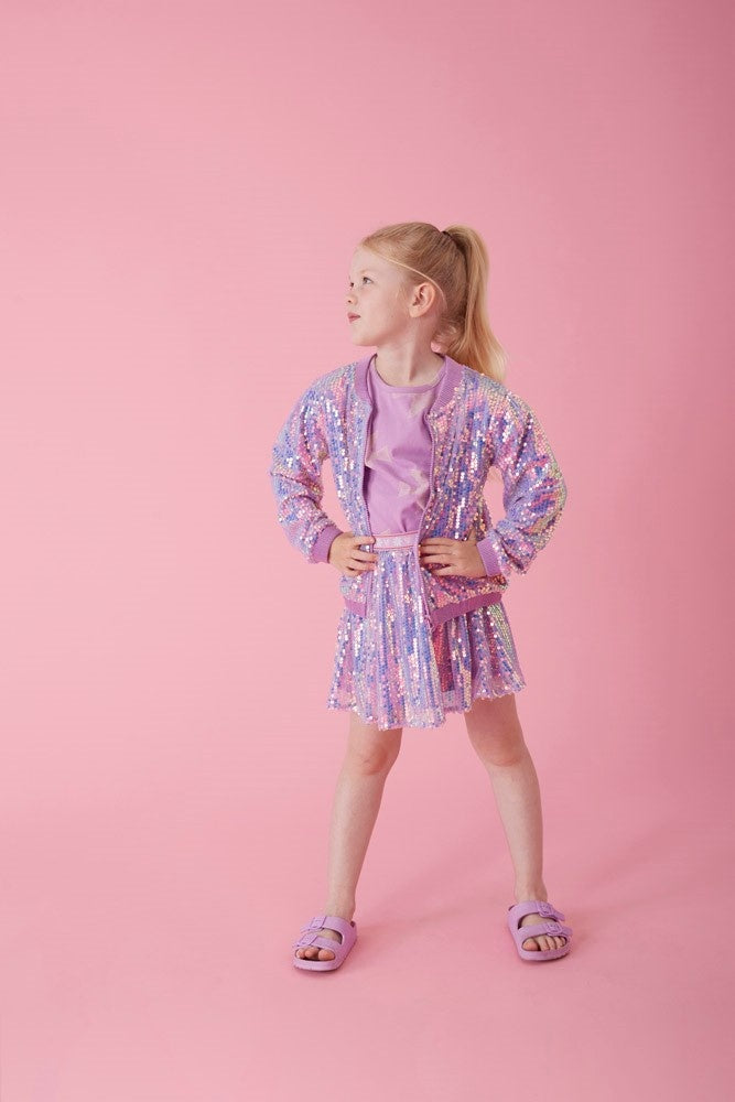 Pailetten bomberjack Lila - Picknick Perfect