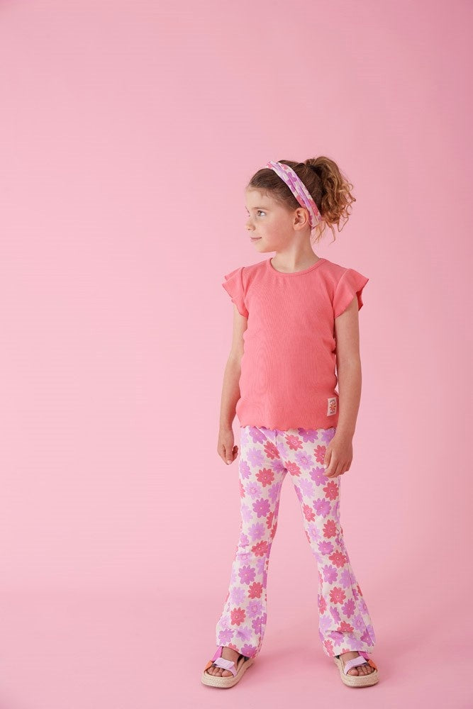 Flared broek Koraal - Picknick Perfect